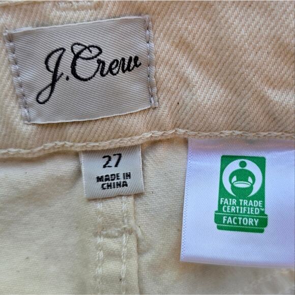 E J.Crew High Rise '90s Straight Carpenter Jean Natural Seeded Denim Size 27 - Picture 10 of 11